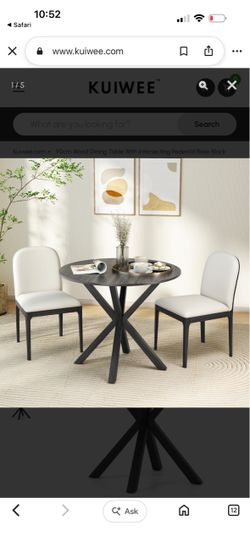 Round Wood Dining Table Black