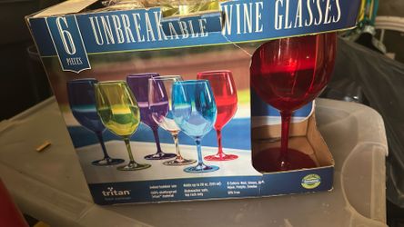 $5 Six Piece Unbalance Wine Glasses