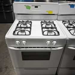 Frigidaire white 4 burner range stove 