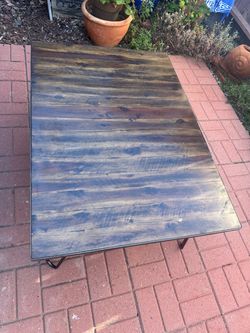 Industrial rustic wood / metal coffee table