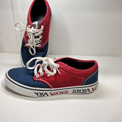 Vans Men’s Red, White, and Blue Atwood Skater Shoes Size 7.5 men