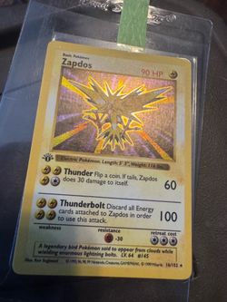 1st edition base set Zapdos