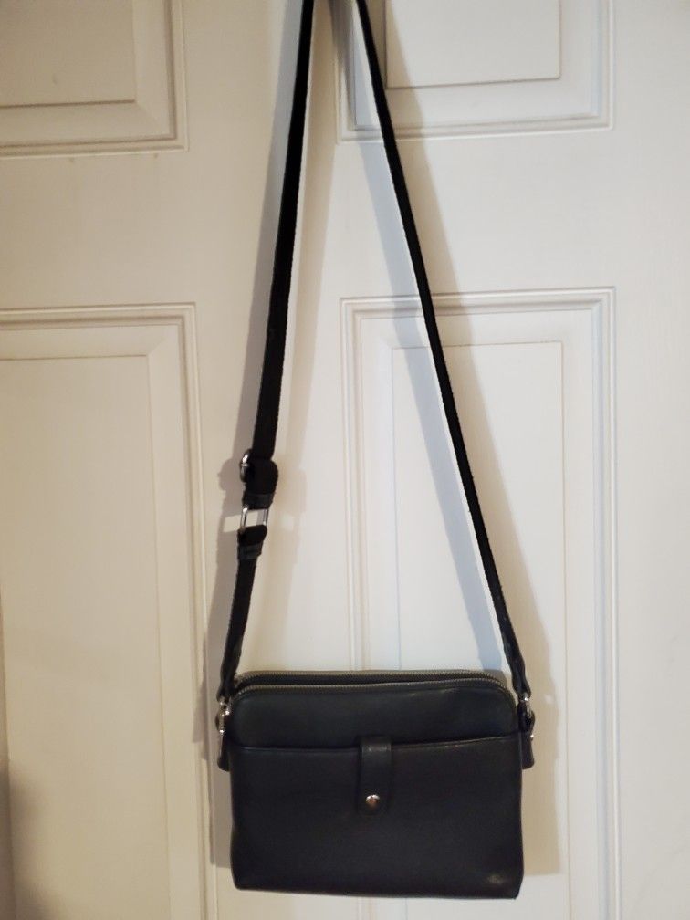 New Black Leather Purse