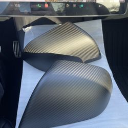 Hansshow Tesla Model 3 Carbon Fiber Mirror Covers