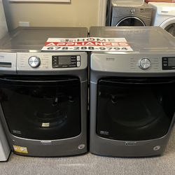 Maytag Grey Washer And Dryer Stackable Set