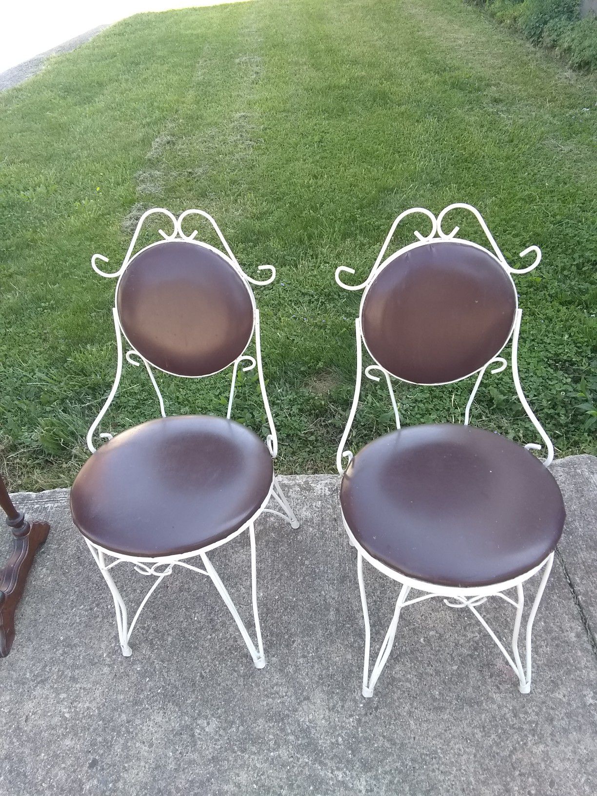 Metal icecream parlor chairs