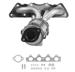 SKYSHALO Catalytic Converter, Compatible with Kia Soul Rio/Hyundai Veloster Accent, 1. 6L L4, Stainless Steel High Flow Converter