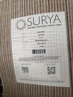 Surya Alaska Shag 9x13 Taupe Area Rug – Like New – AAS2300