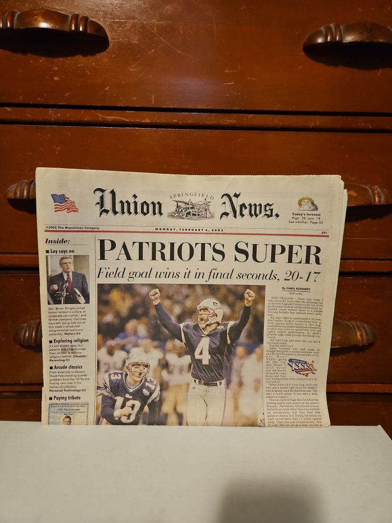 February 4th 2002 New England Patriots 1st Superbowl Win