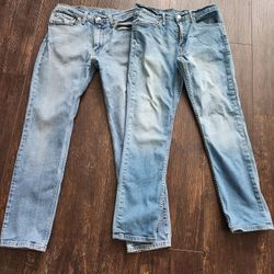 2 Pairs of LEVI'S 511 SLIM FIT 34x32 $20