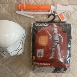 Star Wars Flame trooper Kid’s Costume (size large 8-10)