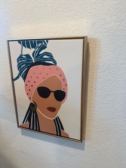 Modern Framed Fashion Wall Art | Pink & Gold Decor