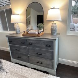 Solid Wood Refinished Dresser 