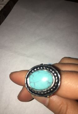 Silver ring with beautiful stone