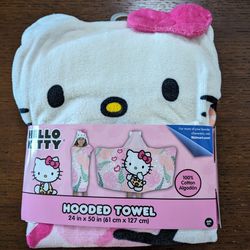 Hello Kitty Hooded Towel, BRAND NEW WITH TAGS