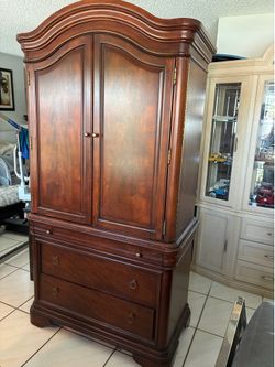 Solid Cherry Entertainment Armoire / Storage Cabinet