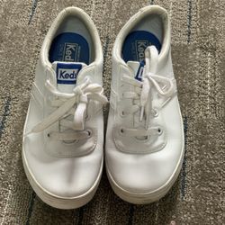 Keds Girls Shoes Ritzy White Leather Cushion Air Size US  1.5M