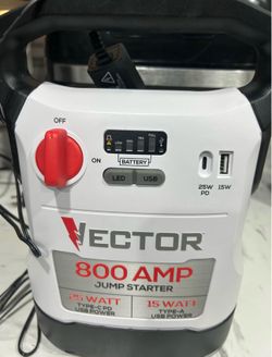 Vector 800 Amp Jump Starter with USB Power