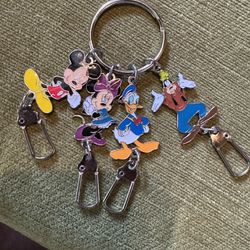 Mickey Mouse, Minnie Mouse, Donald Duck, Goofy Keychain