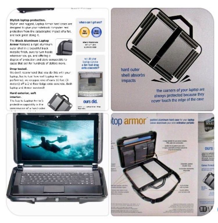 New never used. Matias Laptop Armor Black Aluminum Padded Hard Case.