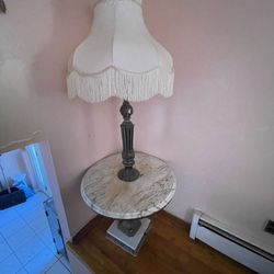 Vintage Stiffel Floor Lamp Including Marble Table