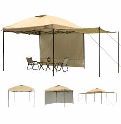 10x10 Easy Pop Up Canopy Tent with Sidewalls, Instant Outdoor Shade Shelter with Removable 10FT Sun Walls, Quick Setup Waterproof and UV-Resistant for
