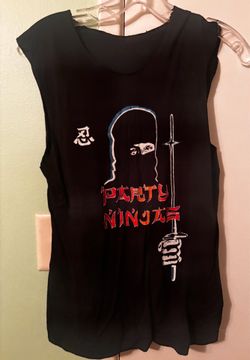Vintage rock t-shirt PARTY NINJAS knac anniversary GUNS ROSES METAL custom