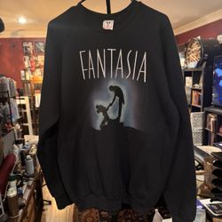 Disney Wear Vintage FANTASIA Blue Sweatshirt U.S.A. XL 