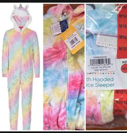 New - Saint Eve Fleece Unicorn Pajama lot, small 7/8 and medium 10/12