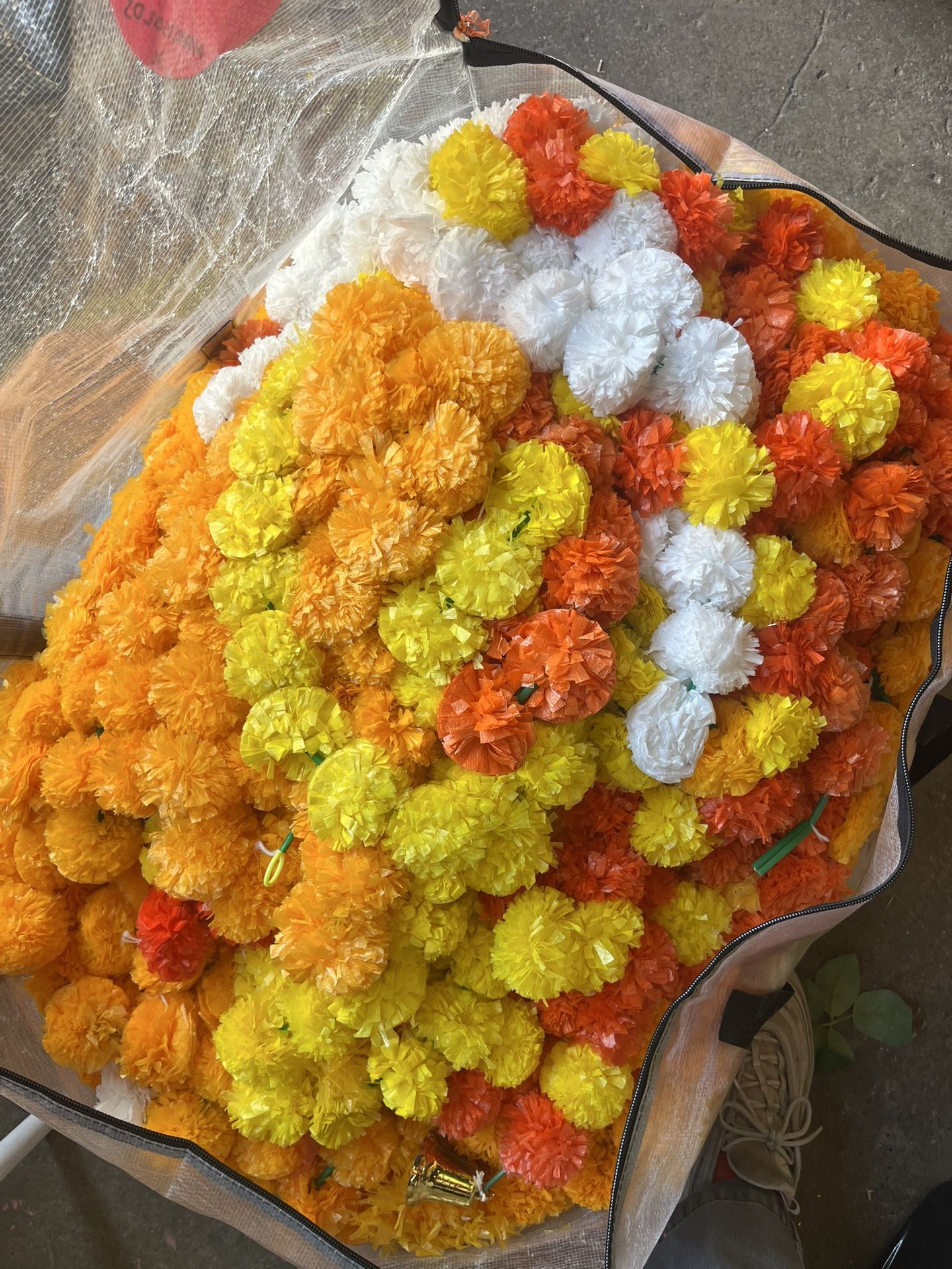 Faux Marigold Garlands