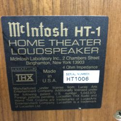 McIntosh HT-1 Home Speaker