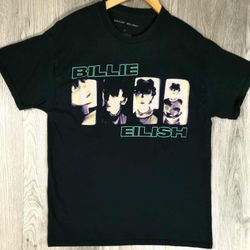 Billie Eilish Graphic Band Tee Black Large Rare Concert Style Shirt #5