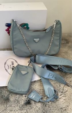 Blue cross body purse