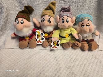 Disney Seven Dwarfs Plush Bean Bag Set of 4