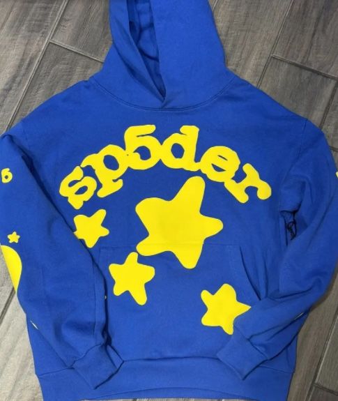 SP5DER TC5 BELUGA HOODIE BLUE / YELLOW