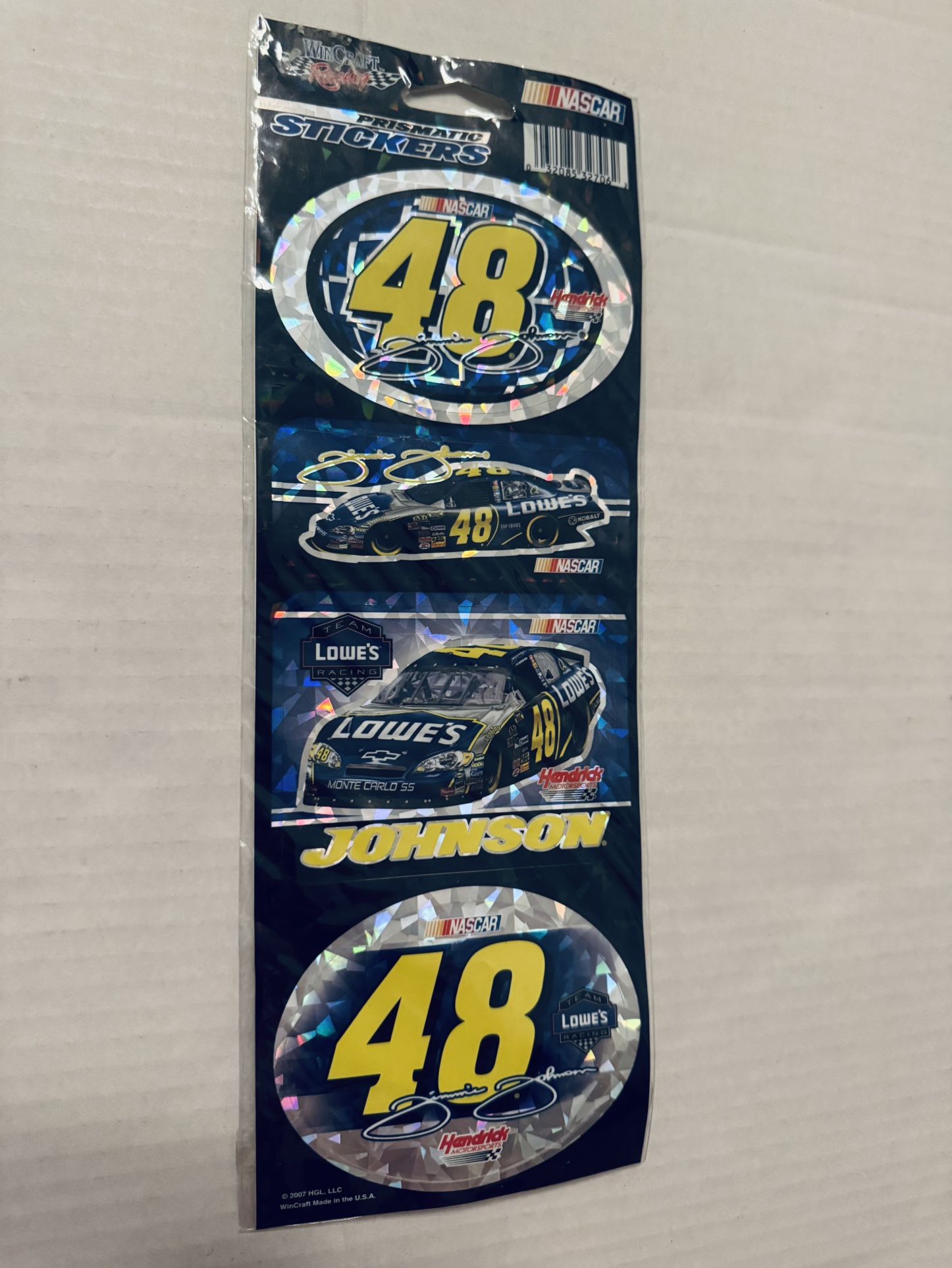 Brand New Jimmie Johnson #48 Nascar Lowes Chevy Prismatic Stickers