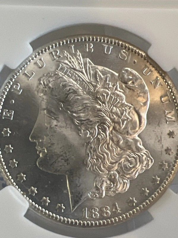 1884-CC Morgan Silver Dollar Carson City Uncirculated with Great Luster