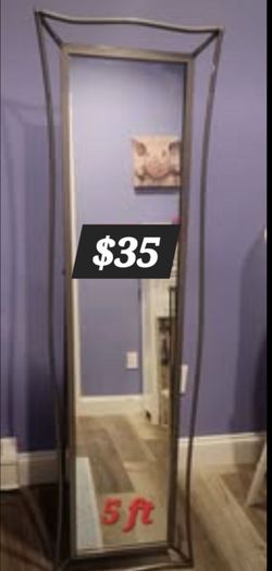 5ft Floor Standing Mirror Metal Frame
