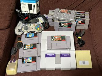 Original Super Nintendo Entertainment With Game 