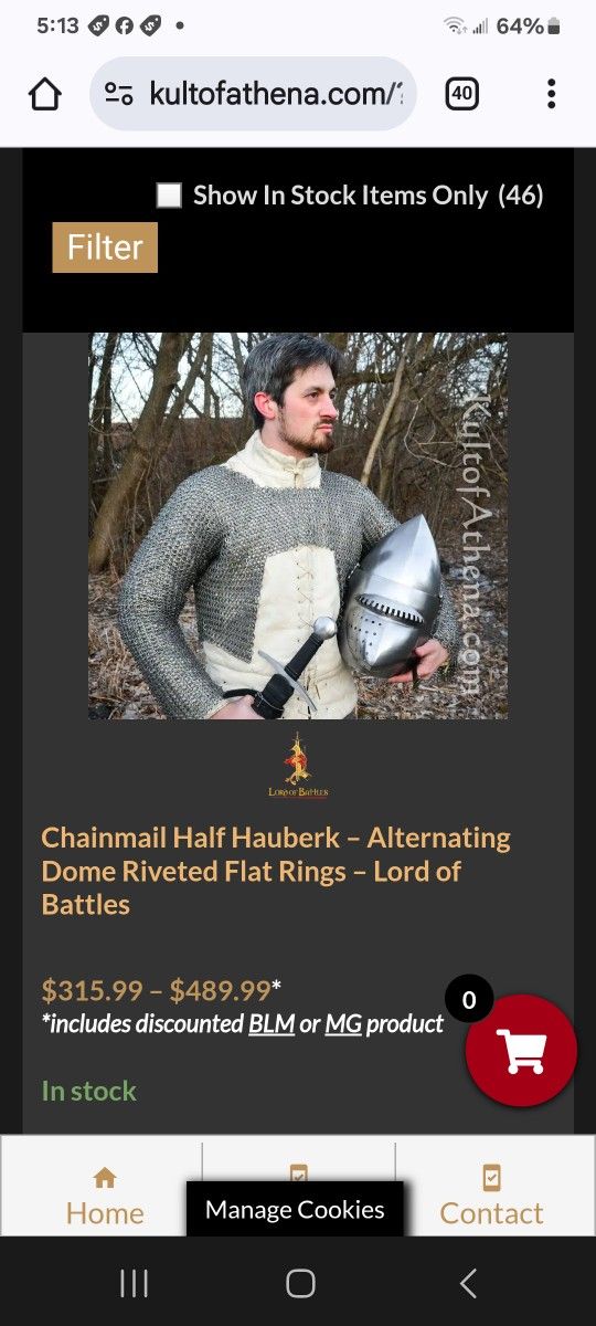 CHAIN MAIL HALF HAUBERK