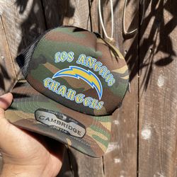Los Angeles chargers camo trucker hat snapback cap