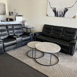 Sofa And Loveseat With Power Recliners 