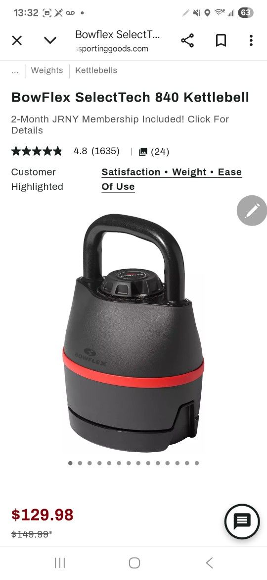 BowFlex SelectTech 840 Kettlebell
