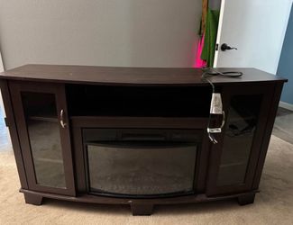 Nice entertainment stand with fireplace