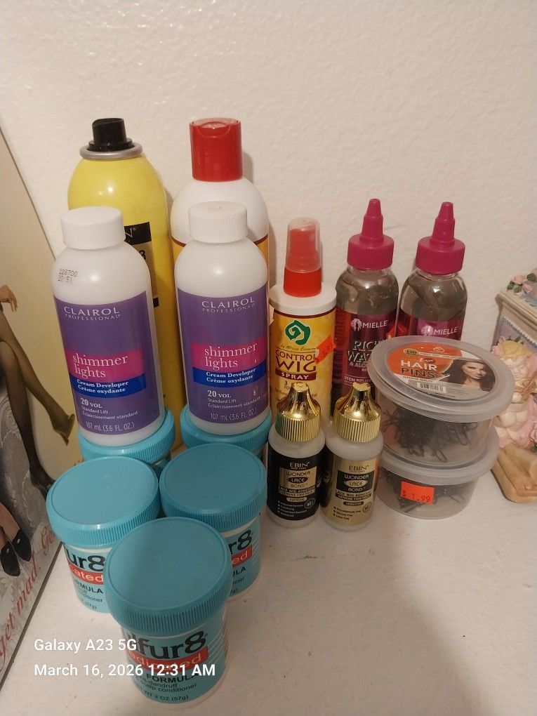 $2 Hair Products Hair Dye, Developers, Wig Products, Oils, Combs, Perms And Much More