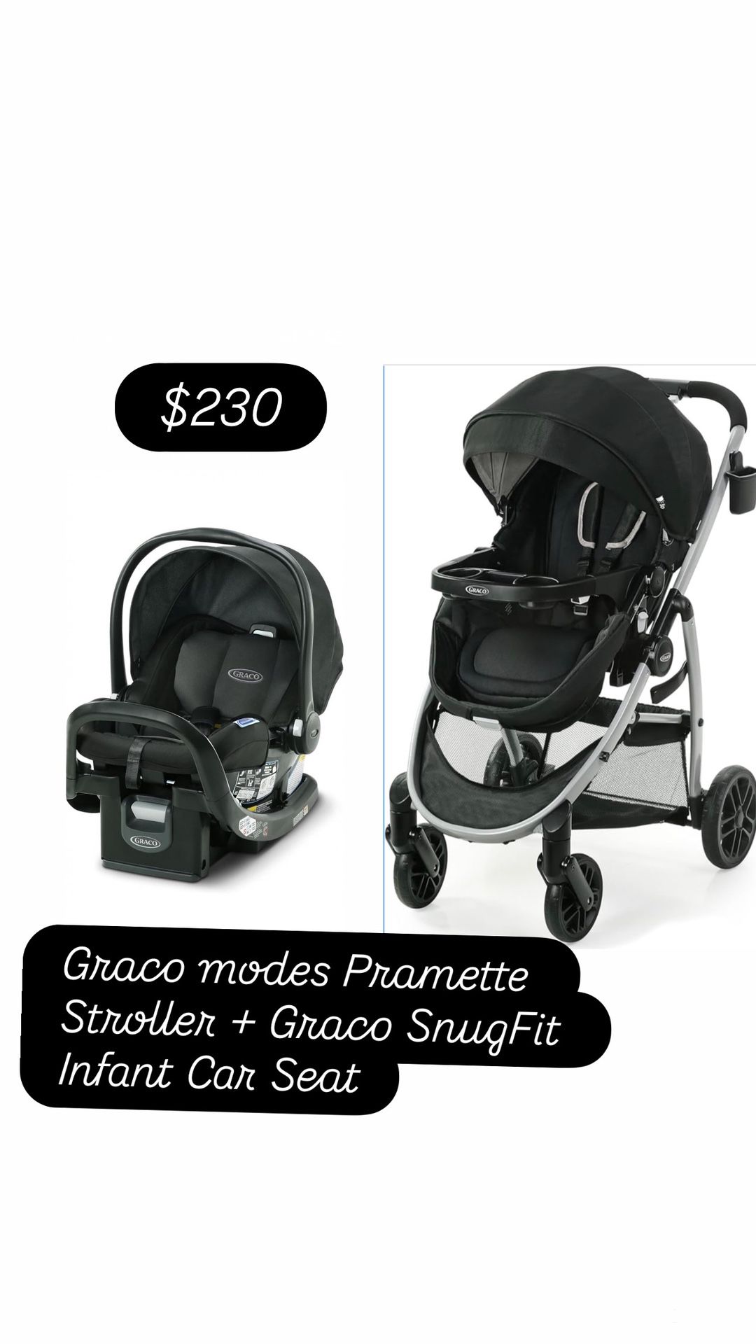 Graco Modes Pramette - Travel System Stroller and Car Seat