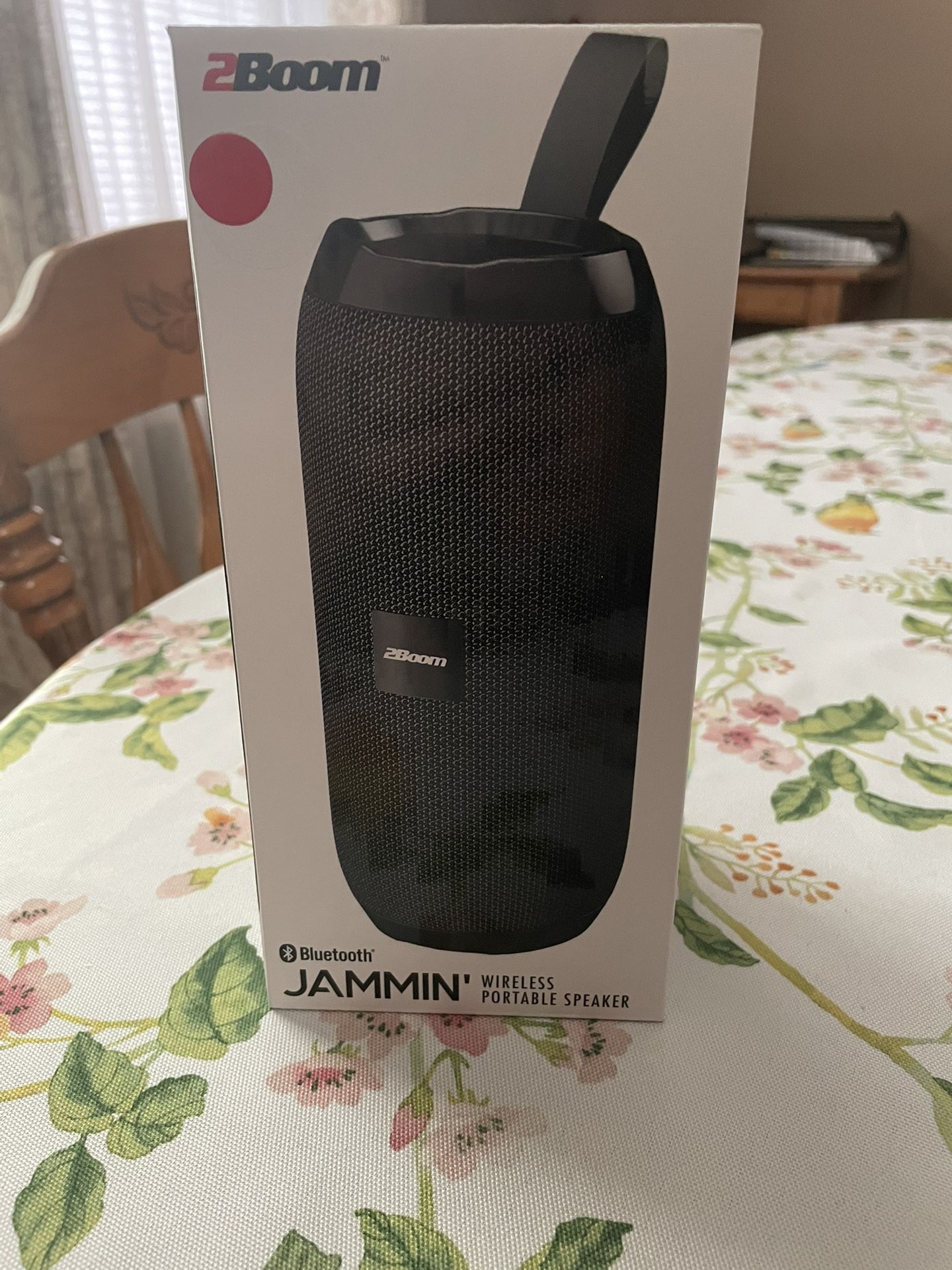 2Boom Jammin’ Bluetooth Speaker (Black) – Portable, Deep Bass, Long Battery