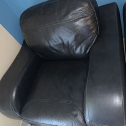 Navy Blue Leather chair