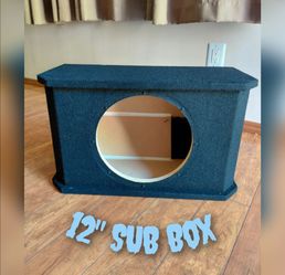 Subwoofer box for a single  12" Sub