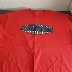 Vintage Red Harley Davidson Vehicle Operations York, Pa 03 Tee Shirt Read Desc